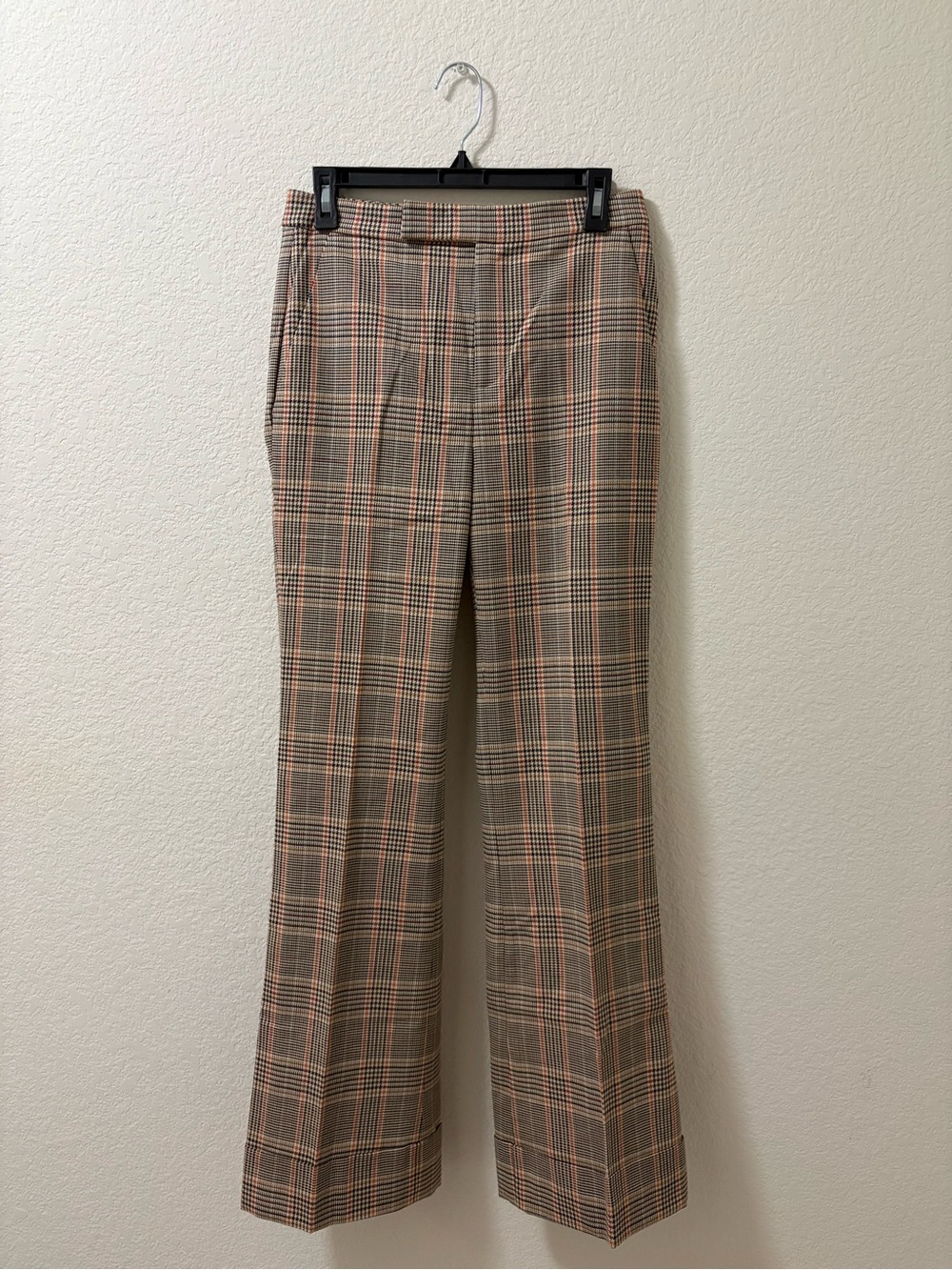 Lauren Ralph Lauren Plaid wide leg Dress Pants in Brown and Tan. Size 4. NWOT
